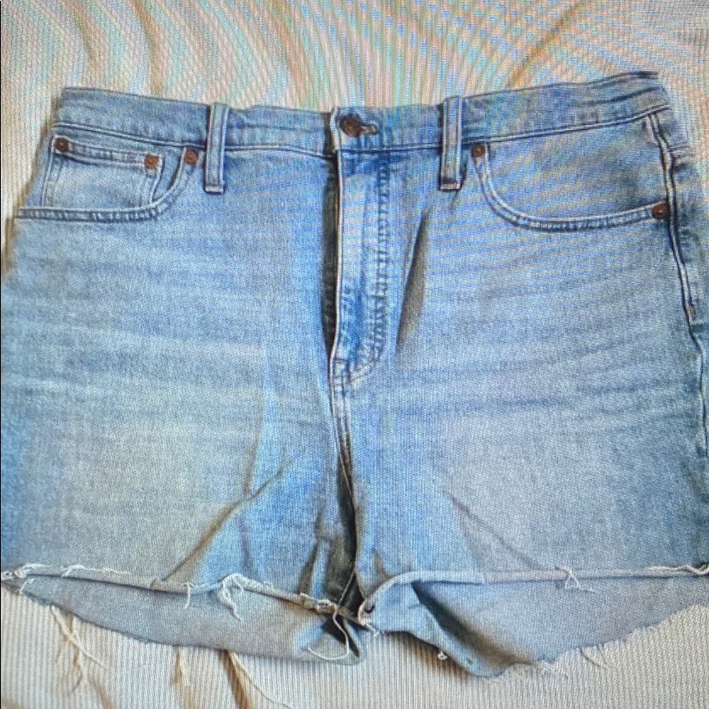 Women’s Light Blue Denim Athletic Shorts